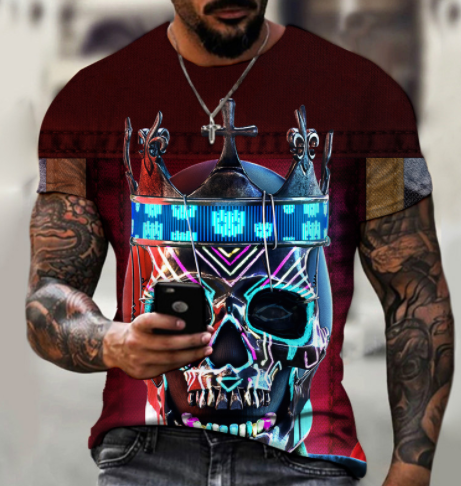 Playera Calavera 3D para Hombre - Diseño Moderno y Casual - Image 4