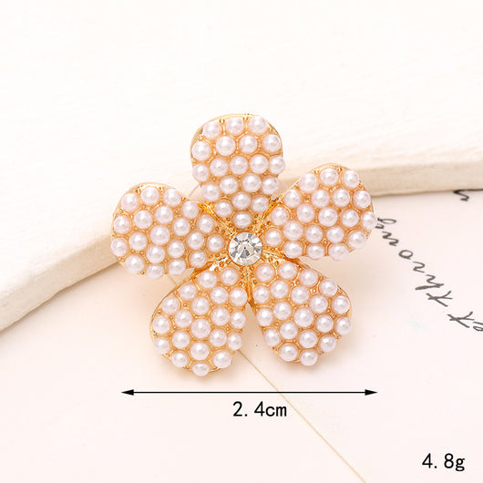 Adornos de Cristal Brillante para Zapatos - Accesorios DIY Estilo Clásico con Flor de Perla - Image 91