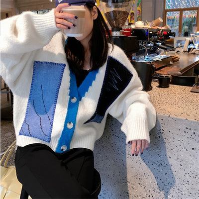 Chaqueta Tejida Suelta de Manga Larga Estilo Coreano para Mujer - Image 12