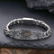 Pulsera de Plata Esterlina Patrón Hierba Tang Tipo Grueso para Hombre