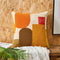 Funda Cojín Bordada Impresión Naranja Amarillo 45 X 45