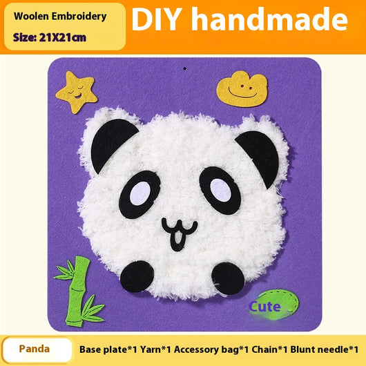 Kit de Bordado Infantil con Animales de Dibujos Animados - Juguete Educativo DIY para Jardín - Image 9
