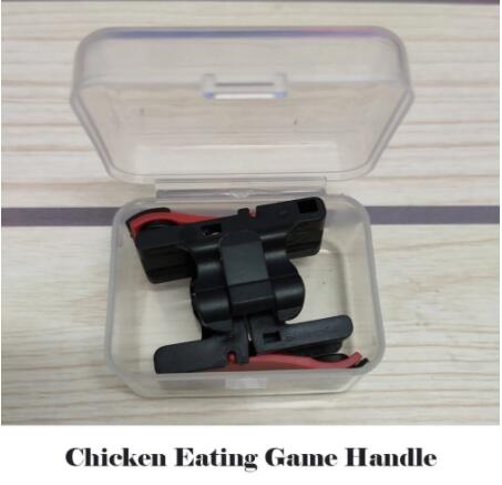 Pair of black and red auxiliary shooting gamepad buttons for smartphones, designed to enhance mobile gaming. - Image 4