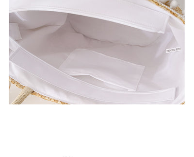 Bolsa Tote Tejida Estilo Occidental de Gran Capacidad con Asa Simple - Image 3