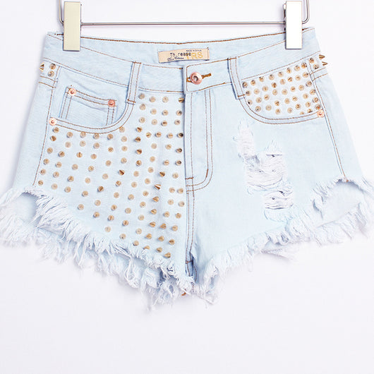 Shorts Denim Cintura Alta - Image 9