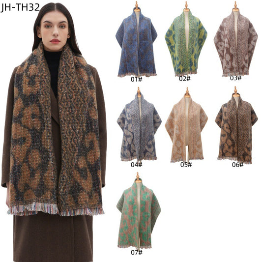 Bufanda Corta Estampado Leopardo Unisex - Diseño Europeo y Americano