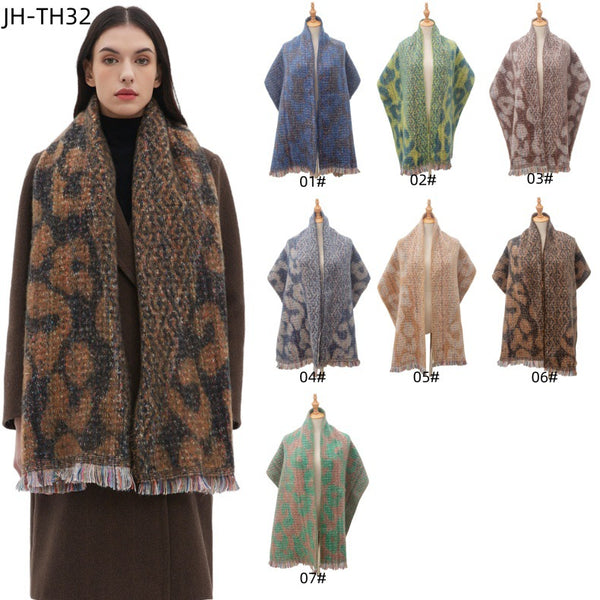 Bufanda Corta Estampado Leopardo Unisex - Diseño Europeo y Americano