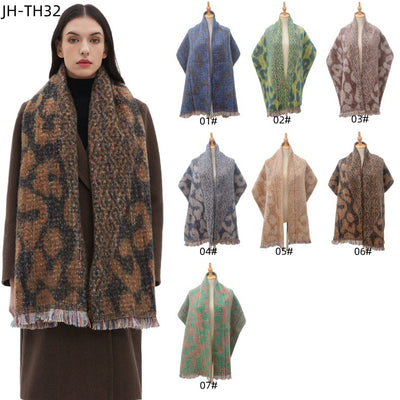 Bufanda Corta Estampado Leopardo Unisex - Diseño Europeo y Americano