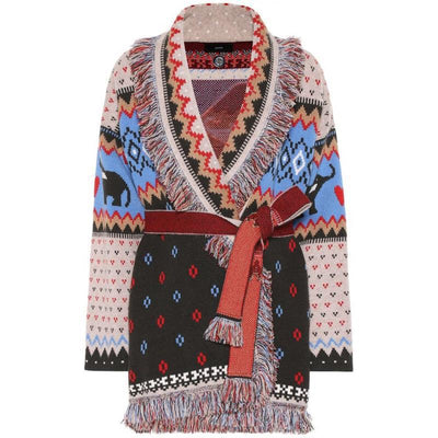 Cardigan Tejido Boho Retro con Cierre de Cordones - Image 12