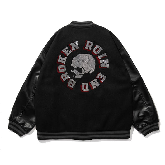 Chaqueta de Béisbol Calavera y Espadas para Hombre - Image 5