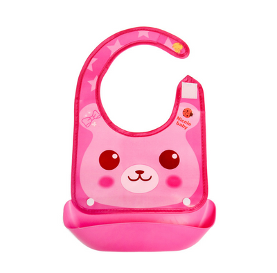 Babero infantil impermeable con bolsillo coleccionable de silicona - Image 15