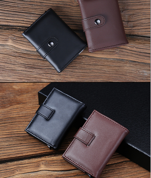 Billetera Antimagnética de Aluminio con Protección RFID y Portamonedas