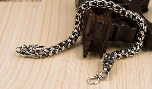 Pulsera Grifo de Dragón para Hombre en Plata de Ley S925 - Image 6