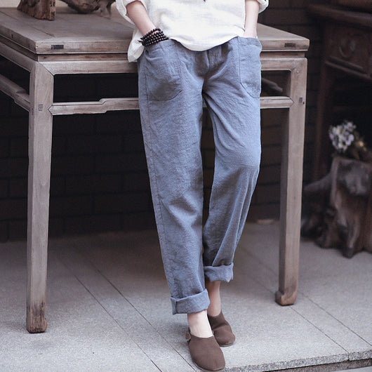 Pantalones Casuales Retro Literary - Image 20