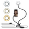 Aro de Luz LED para Selfies con Soporte Ajustable - Iluminación Profesional 8cm