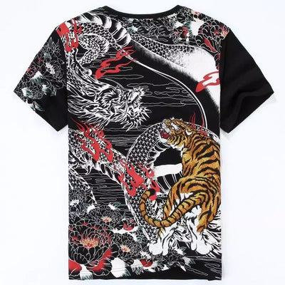 Playera Bordada Tigre Manga Corta