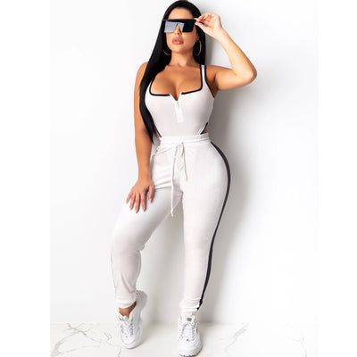 Jumpsuit sin mangas con cutouts y cierre frontal - Image 4