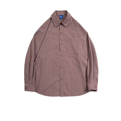 Camisa Casual de Manga Larga en Colores Sólidos para Hombre - Image 20