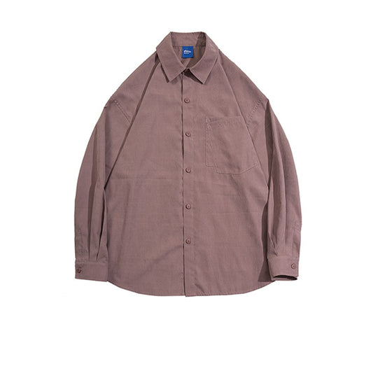Camisa Casual de Manga Larga en Colores Sólidos para Hombre - Image 5