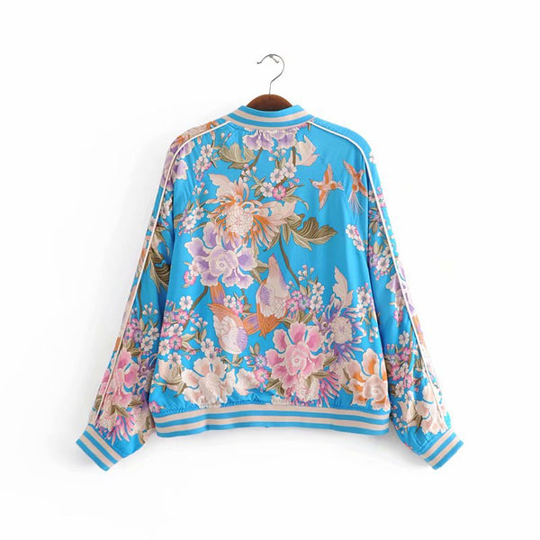 Chaqueta Estampada de Algodón Europeo para Primavera y Verano
