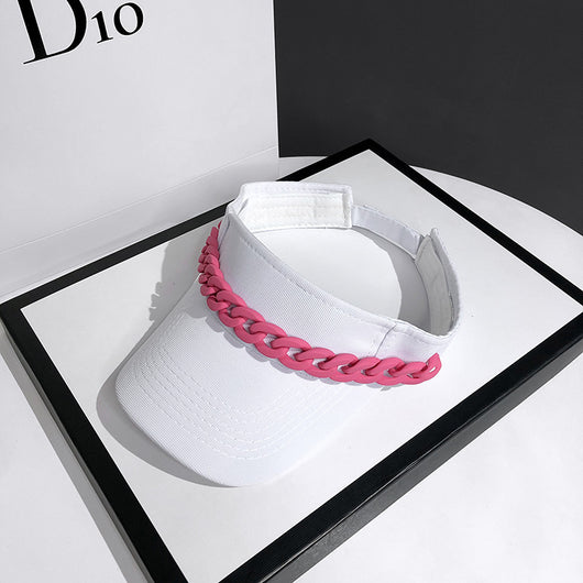 Gorra de Red Vacía con Cadena Dorada - Protección Solar Estilo Verano - Image 11