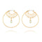 Dorado Color Big Circle Round Hoop Earrings For Women Fashion Water Drop Crystal Geometric Hoops aros Statement Earrings default