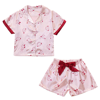 Pijama Infantil Estampado de Verano para Niñas - Image 2