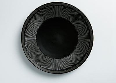 Plato Postre Cerámica Negra Diseño Minimalista Europeo - Image 3
