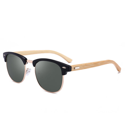 Gafas de Sol Clásicas para Hombre con Patillas de Bambú - Image 5