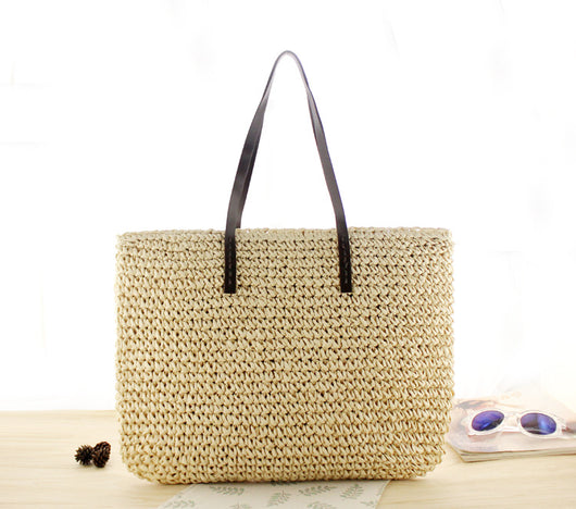 Bolsa de Playa Redonda Tejida a Mano - Bolso Cruzado de Ratán para Mujer - Image 76
