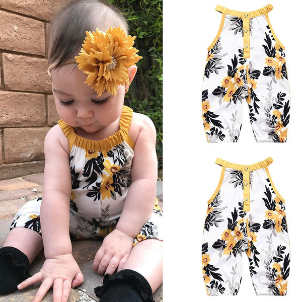 Mono Floral sin Mangas para Niñas - Diseño Moderno y Cómodo