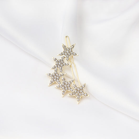 Pasador de Cabello con Strass Alfabeto y Estrella para Flequillo - Image 28