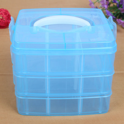 Caja de Herramientas Organizadora Portátil de 3 Niveles con Compartimentos Elásticos - Image 2