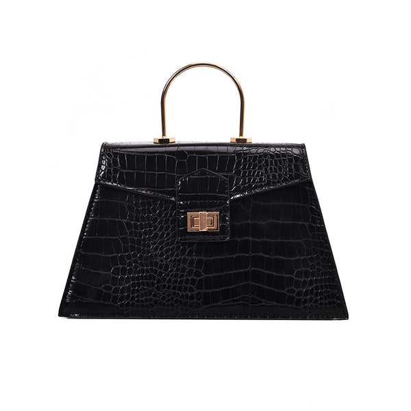 Bolso Mensajero Ancho con Patrón de Piedra - Image 6