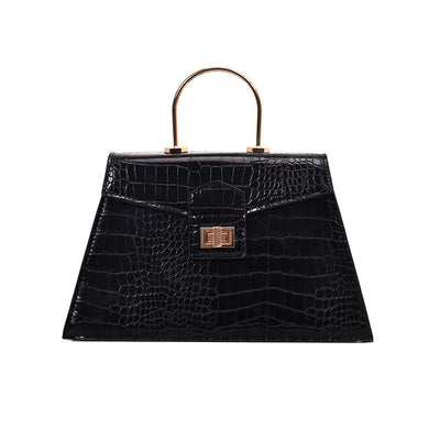 Bolso Mensajero Ancho con Patrón de Piedra - Image 6