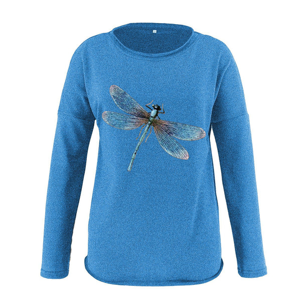 Sudadera Holgada con Estampado de Libélula - Suéter Casual Cómodo - Image 12