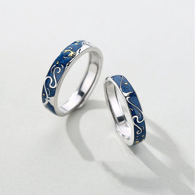 Anillo Amantes de Renos con Cielo Estrellado - Image 8
