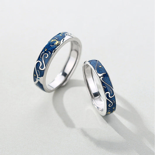 Anillo Amantes de Renos con Cielo Estrellado - Image 8