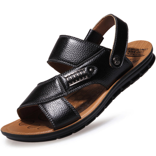 Sandalias de Cuero para Hombre - Zapatos de Playa Cómodos