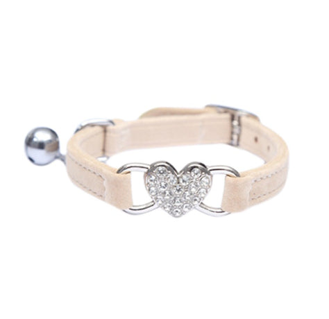 Collar Ajustable de Felpa para Perro y Gato con Diamante de Agua y Cascabel - Image 8
