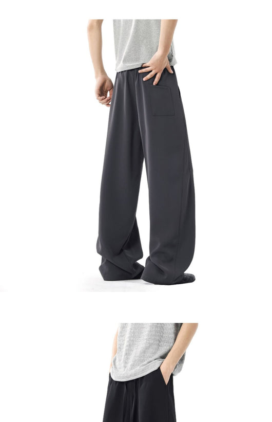 Pantalones Casuales de Corte Elegante con Detalles de Costura para Hombre - Primavera y Verano - Image 23