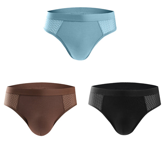 Calzoncillos Hombre Malla Hueca Ice Silk Cintura Media - Image 10