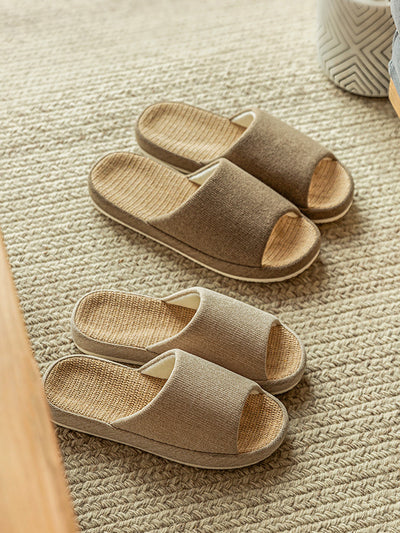 Pantuflas de Algodón y Lino para Parejas - Cómodas Todo el Año - Image 8