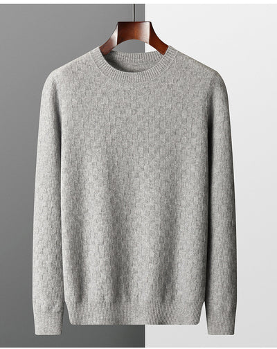 Suéter de Cachemira Gruesa para Hombre - Cuello Redondo Elegante para Otoño e Invierno - Image 25