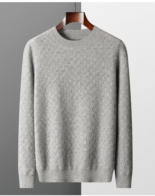 Suéter de Cachemira Gruesa para Hombre - Cuello Redondo Elegante para Otoño e Invierno - Image 25