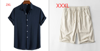 Camisa Manga Corta Cuadros Oscuros para Hombre - Image 14