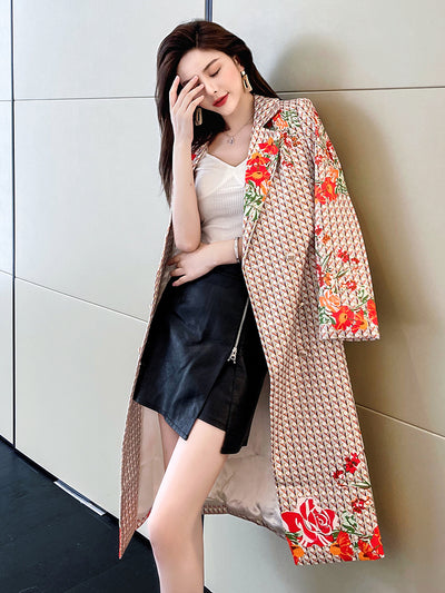 Chaqueta Cortavientos Estampada para Mujer - Corte Midi - Image 3