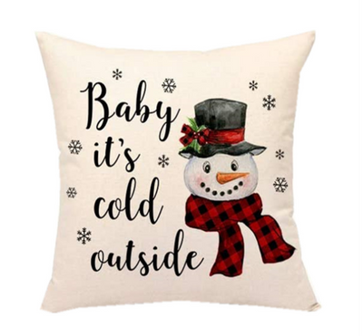 Funda de Almohada Navideña Papá Noel en Lino para Sofá - Image 5