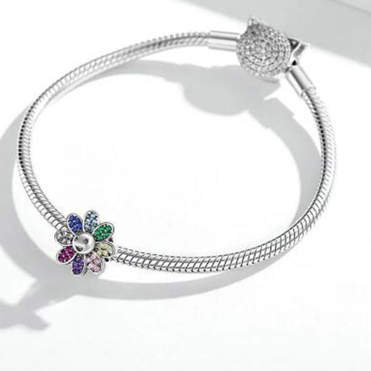 Pulsera de Plata Esterlina 925 con Cuentas de Flores - Image 5