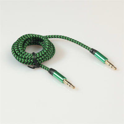 Cable de Audio 3.5mm con Funda Metálica y Trenzado Reforzado